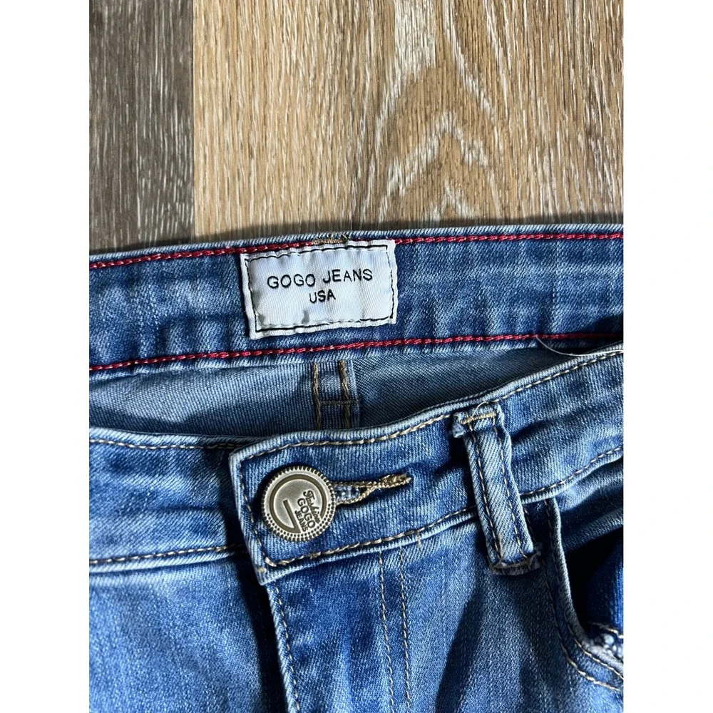 GOGO JEANS USA‎ Distressed Ripped High Rise Denim Jeans Women's Size 9